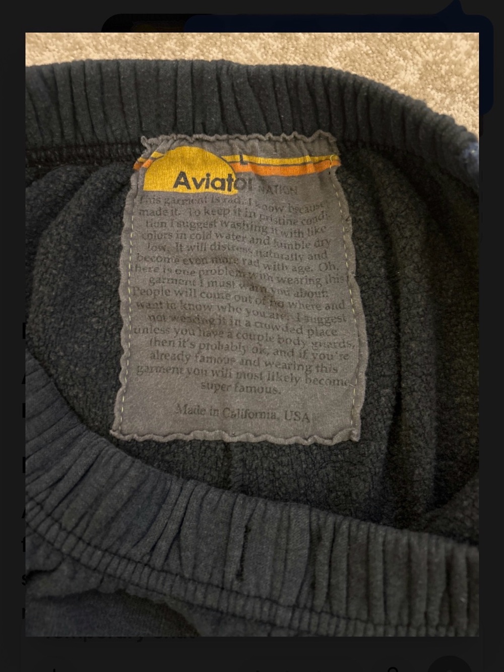 Aviator Nation 5 Stripe Sweatpants Joggers Charcoal Rainbow Size L unisex